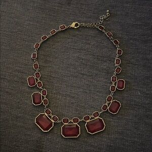 Charming Charlie Ruby Red Statement Necklace